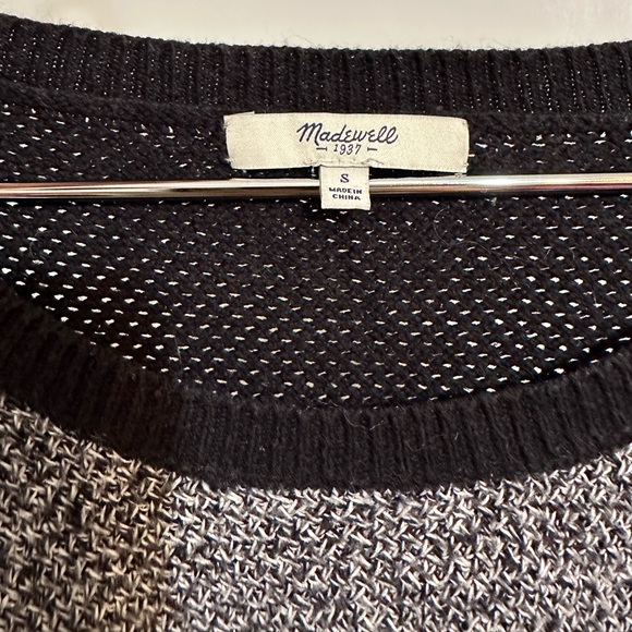 💁🏻‍♀️MADEWELL💁🏻‍♀️ Chronicle Knit Crewneck Sweater High-Low Hem Size Small - Picture 4 of 7